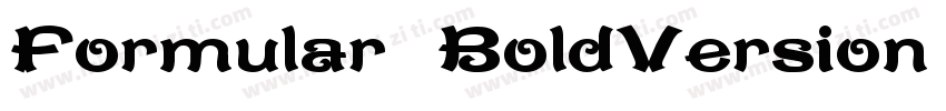 Formular BoldVersion 20字体转换